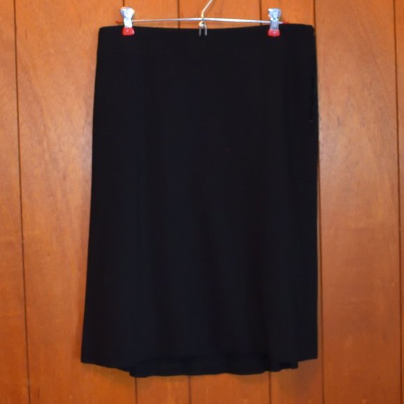 Vintage Ann Taylor A-Line Black Wool Skirt Size 8 - Picture 1 of 8